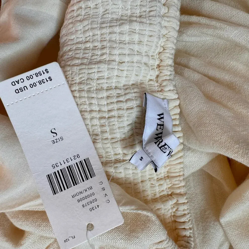 Anthropologie WeWorewhat Cream Women Button Front Linen-Blend Maxi Dress Size‎ S - Picture 10 of 10